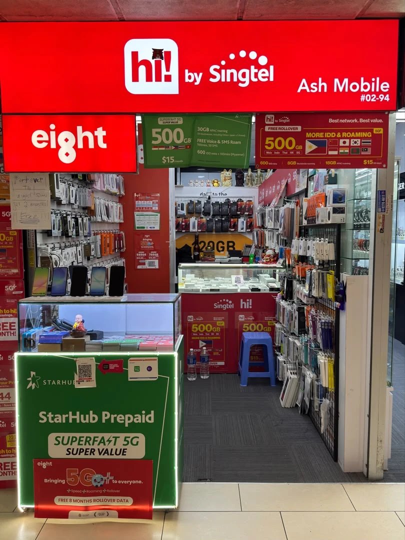 The Ash Mobile shopfront at Lucky Plaza, unit #02-94