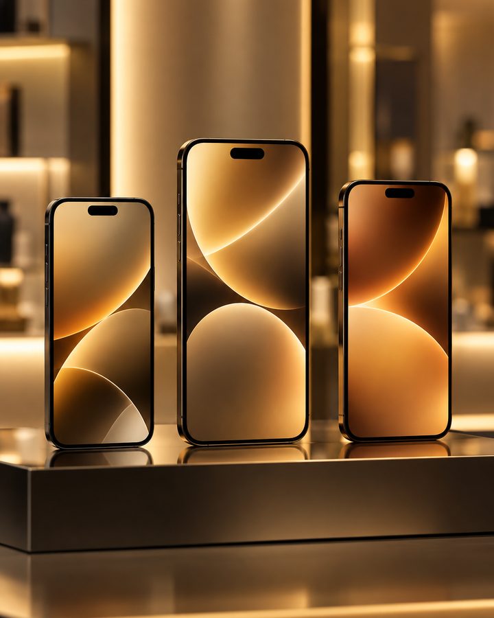 Latest smartphones on display