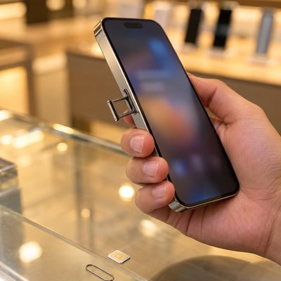 A customer holding a smartphone